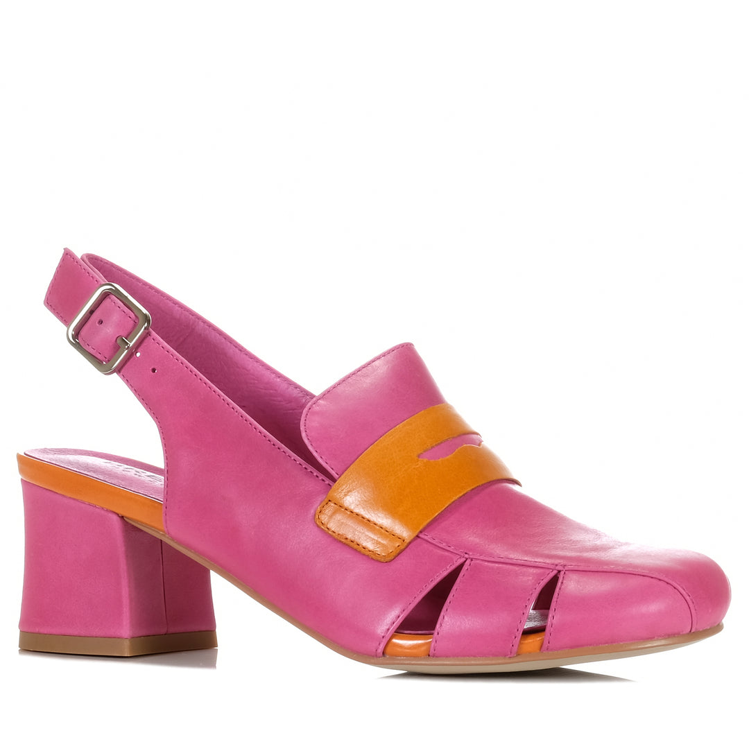 Bresley Alfonzo Fuxia/Orange, 37 EU, 38 EU, 39 EU, 40 EU, 41 EU, Bresley, heels, multi, orange, pink, shoes, womens