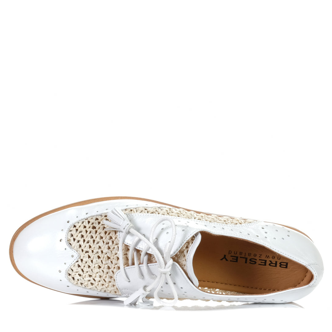 Bresley Askon White Mix, 37 EU, 38 EU, 39 EU, 40 EU, 41 EU, 42 EU, Bresley, flats, multi, shoes, white, womens