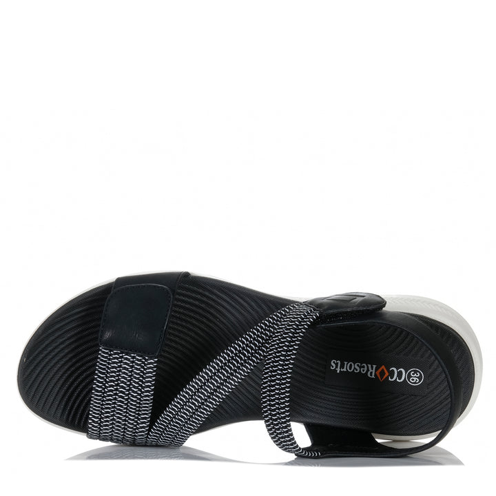 CC Resorts Florrie Black Womens Sandals