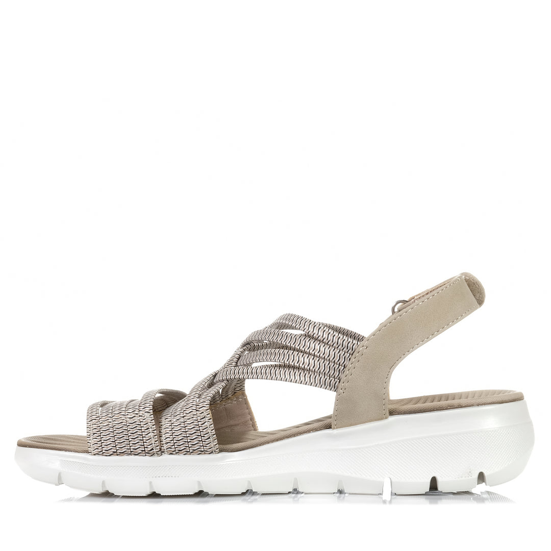 CC Resorts Flyta Apricot/Multi, Womens, cc resorts, flats, sandals, taupe, womens