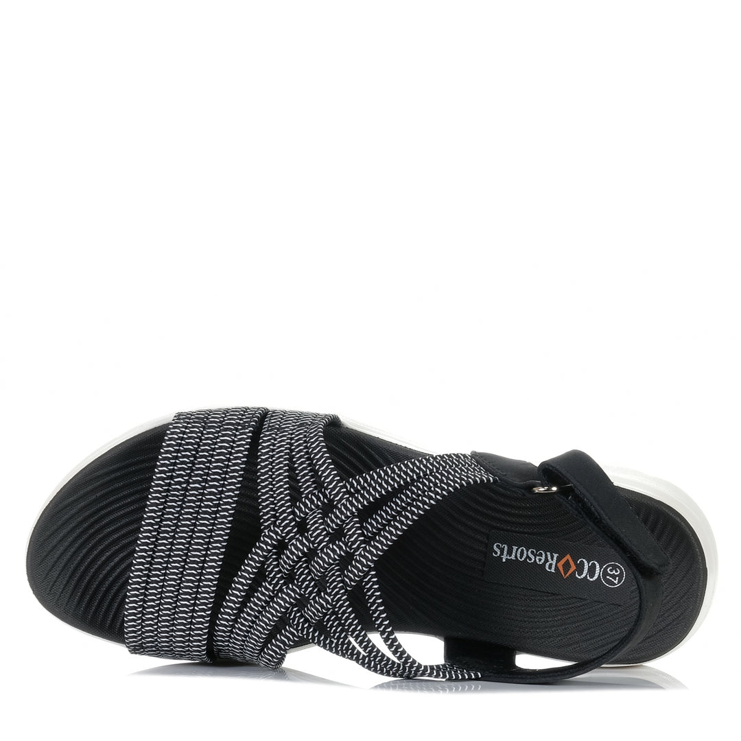 CC Resorts Flyta Black, Womens, black, cc resorts, flats, sandals, womens