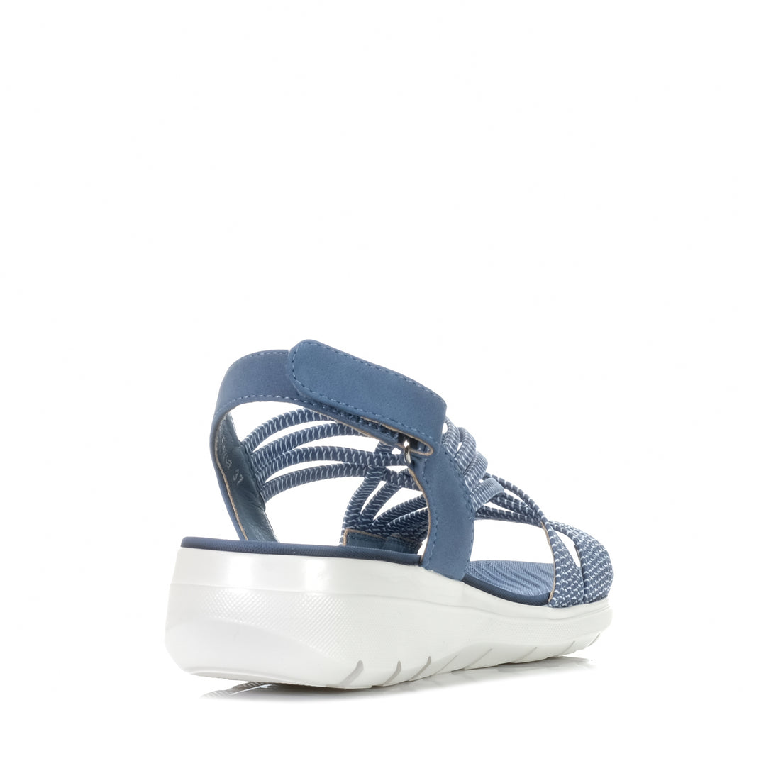 CC Resorts Flyta Denim, Womens, blue, cc resorts, flats, sandals, womens