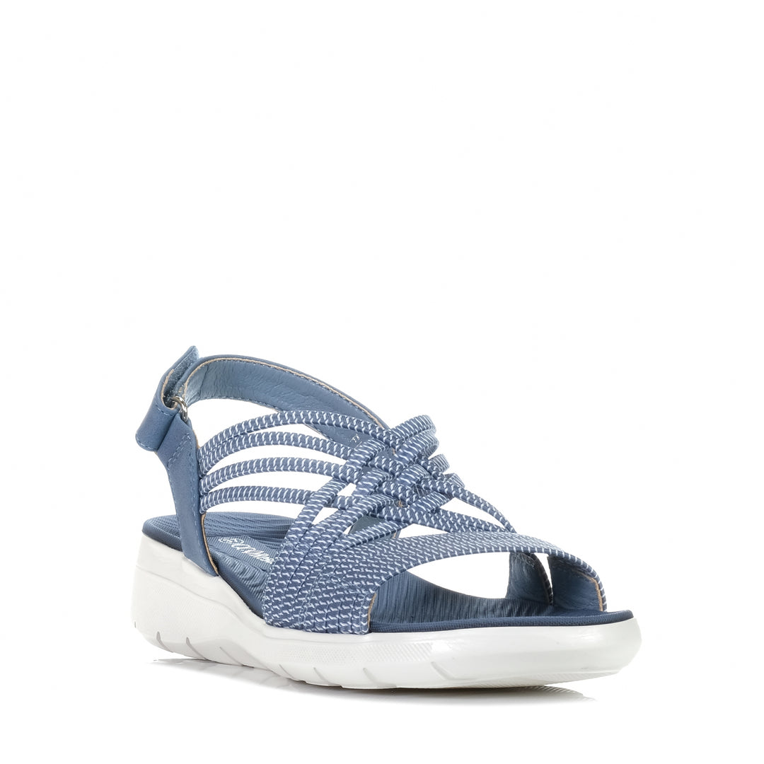 CC Resorts Flyta Denim, Womens, blue, cc resorts, flats, sandals, womens