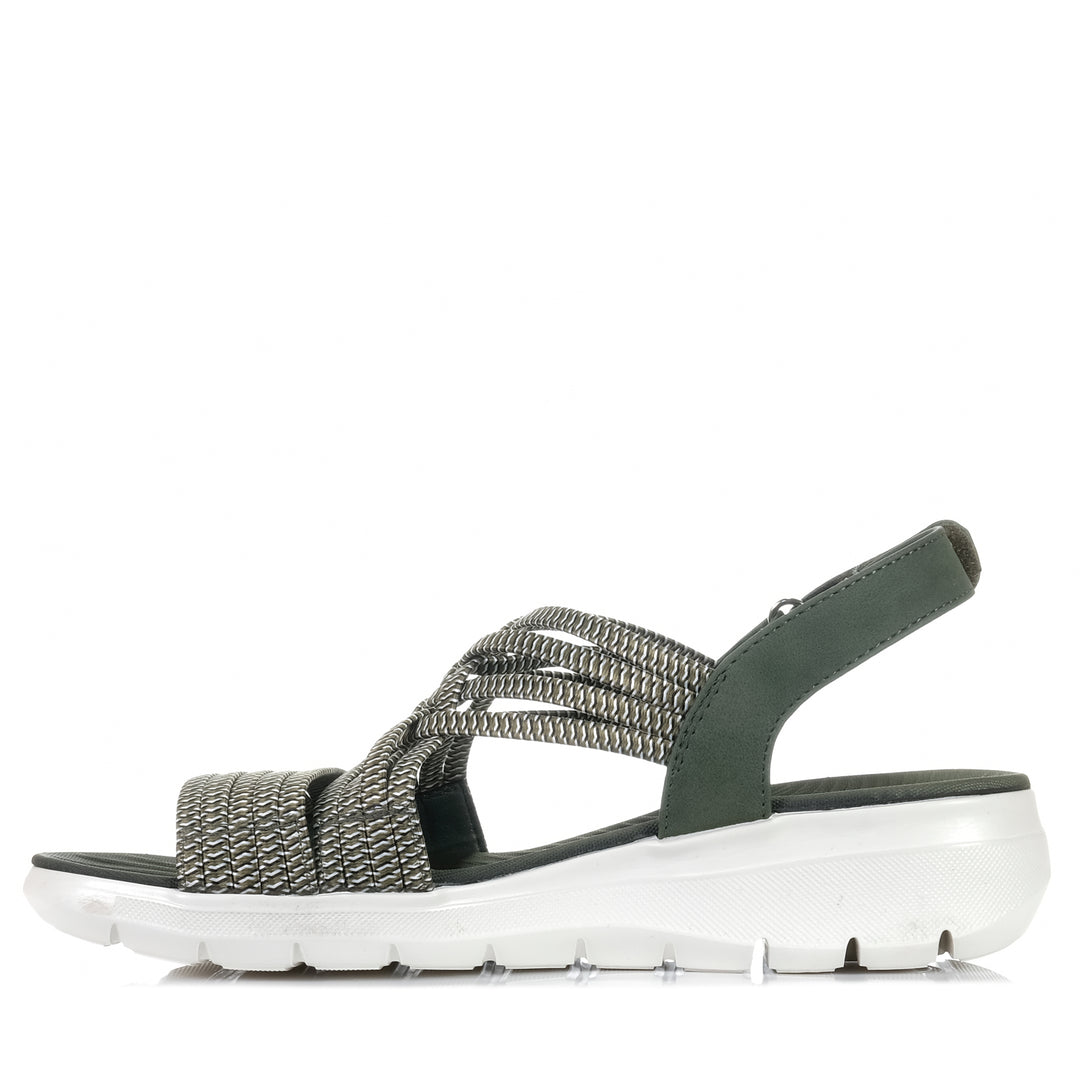 CC Resorts Flyta Olive/Multi, Womens, cc resorts, flats, green, multi, sandals, womens