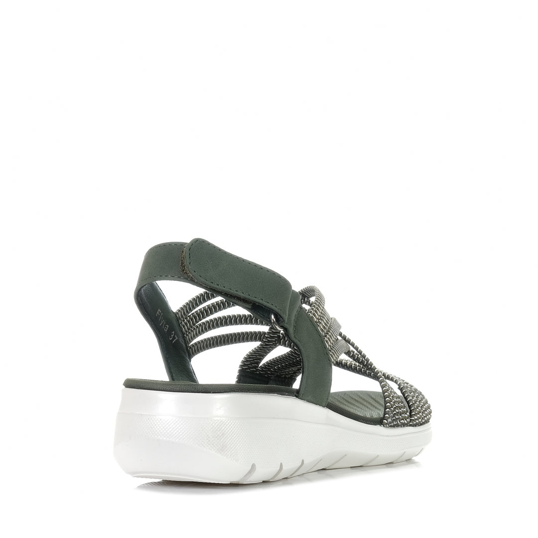 CC Resorts Flyta Olive/Multi, Womens, cc resorts, flats, green, multi, sandals, womens