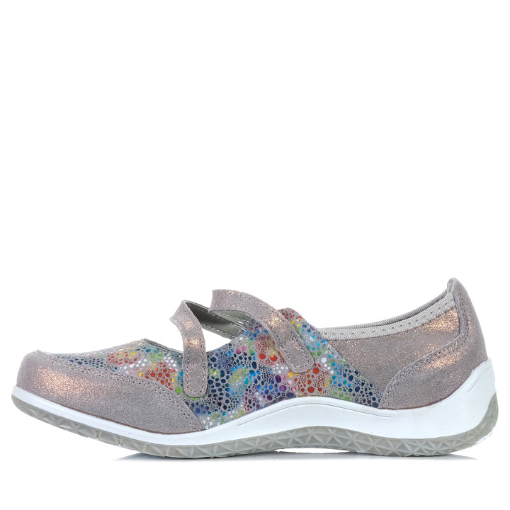 CC Resorts Jasmyn Grey Floral, Womens, CC Resorts, flats, grey, multi, shoes, womens