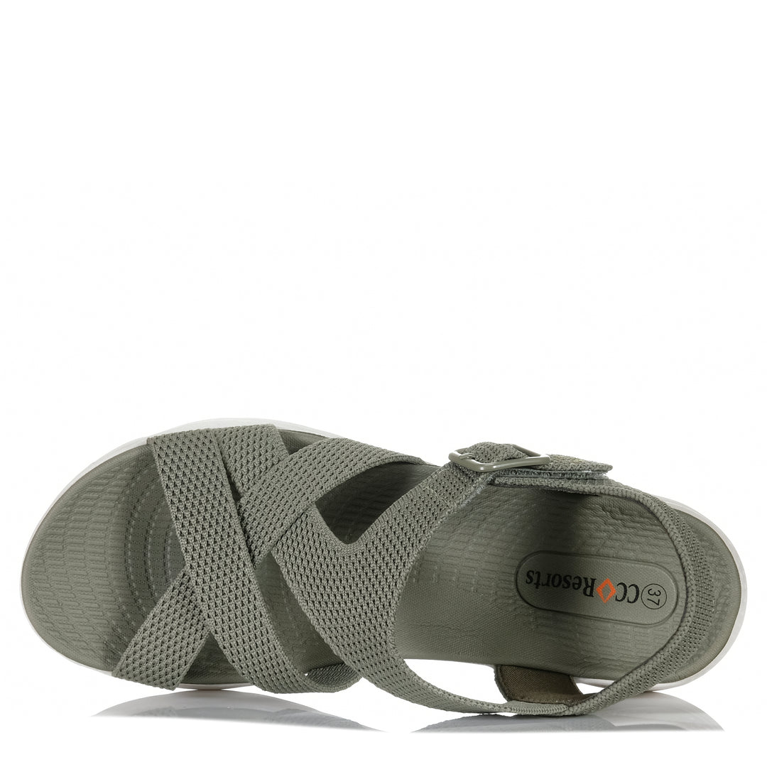 CC Resorts Leonar Light Khaki Womens Sandals