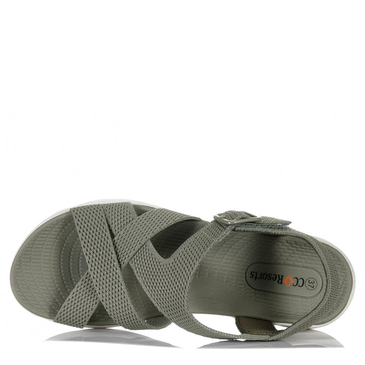 CC Resorts Leonar Light Khaki Womens Sandals