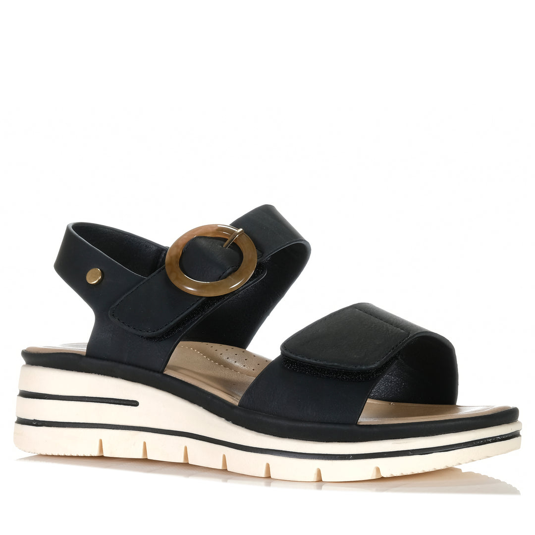 CC Resorts Yarra Black Womens Sandals