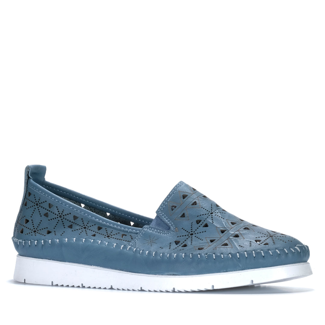 Cabello Clear Denim Womens Shoes