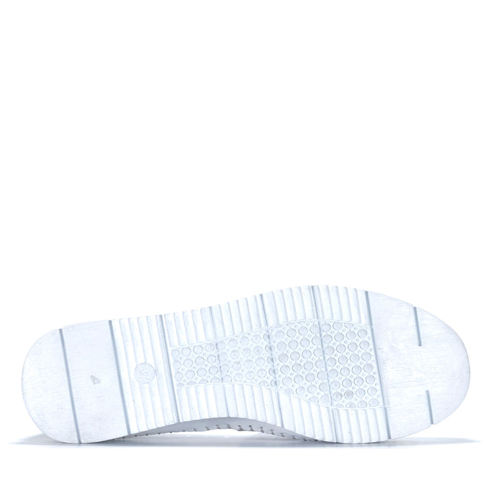 Cabello Clear White Print Womens Shoes
