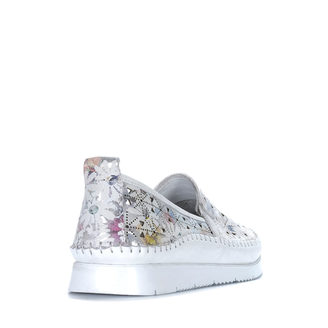 Cabello Clear White Print Womens Shoes