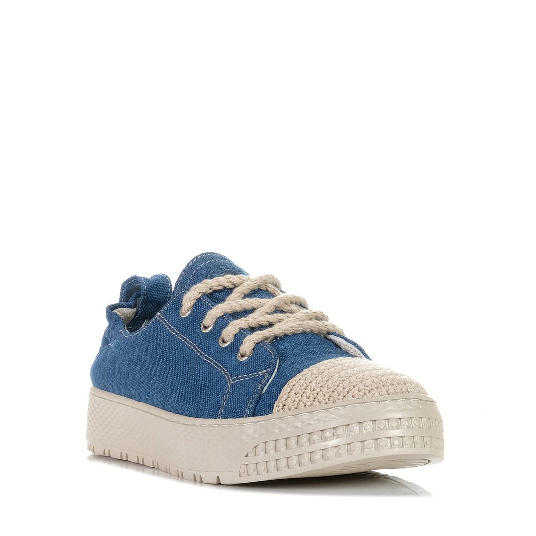 Cabello Uni Jeans, Womens, blue, Cabello, flats, low-tops, shoes, sneakers, womens