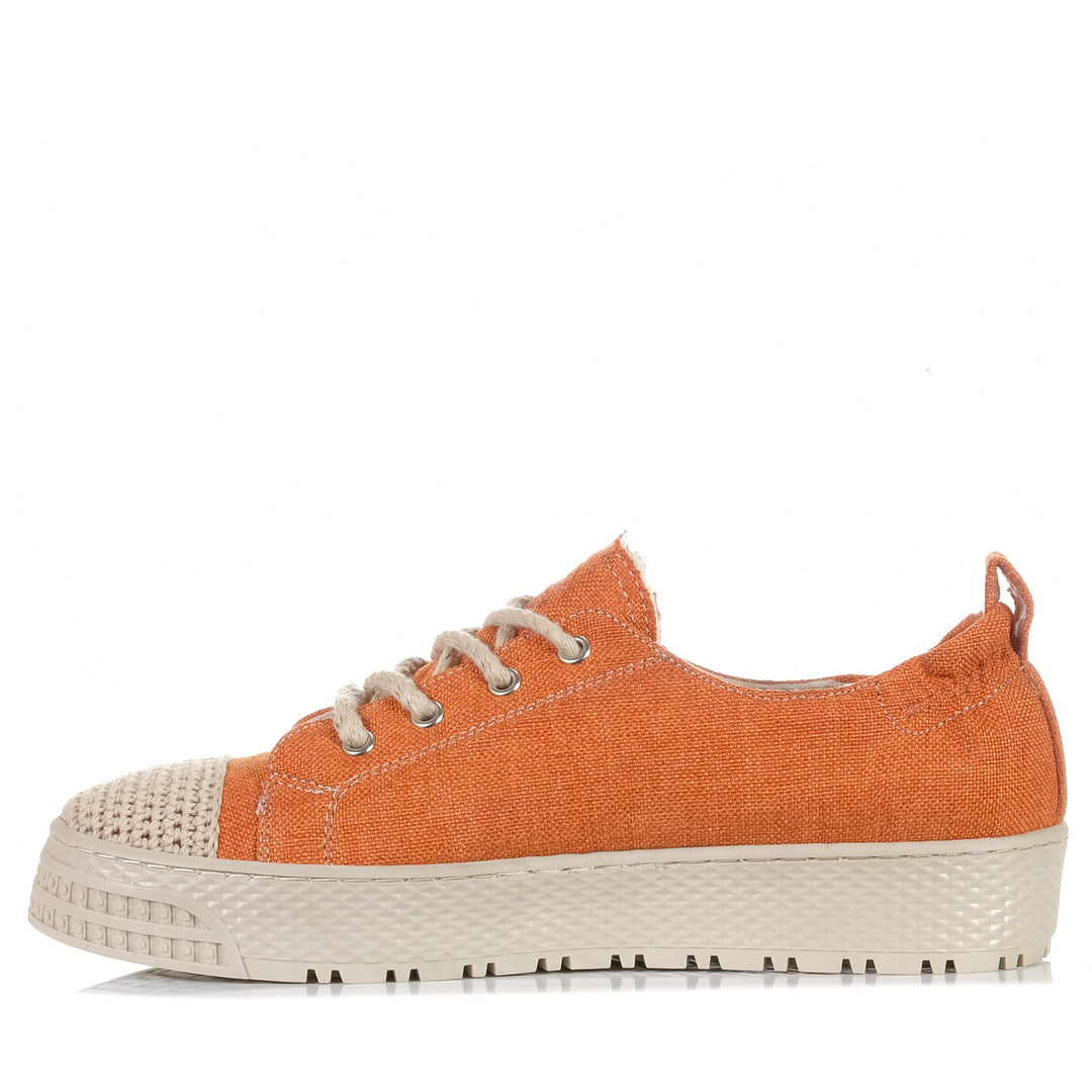 Cabello Uni Orange, Womens, cabello, flats, low-tops, orange, shoes, sneakers, womens