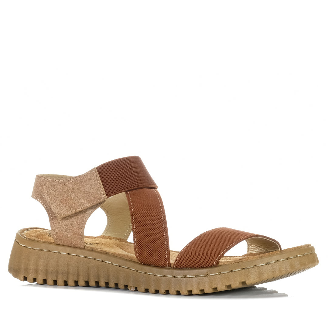 Carlaverde CV755 Tan, brown, carlaverde, flats, sandals, womens