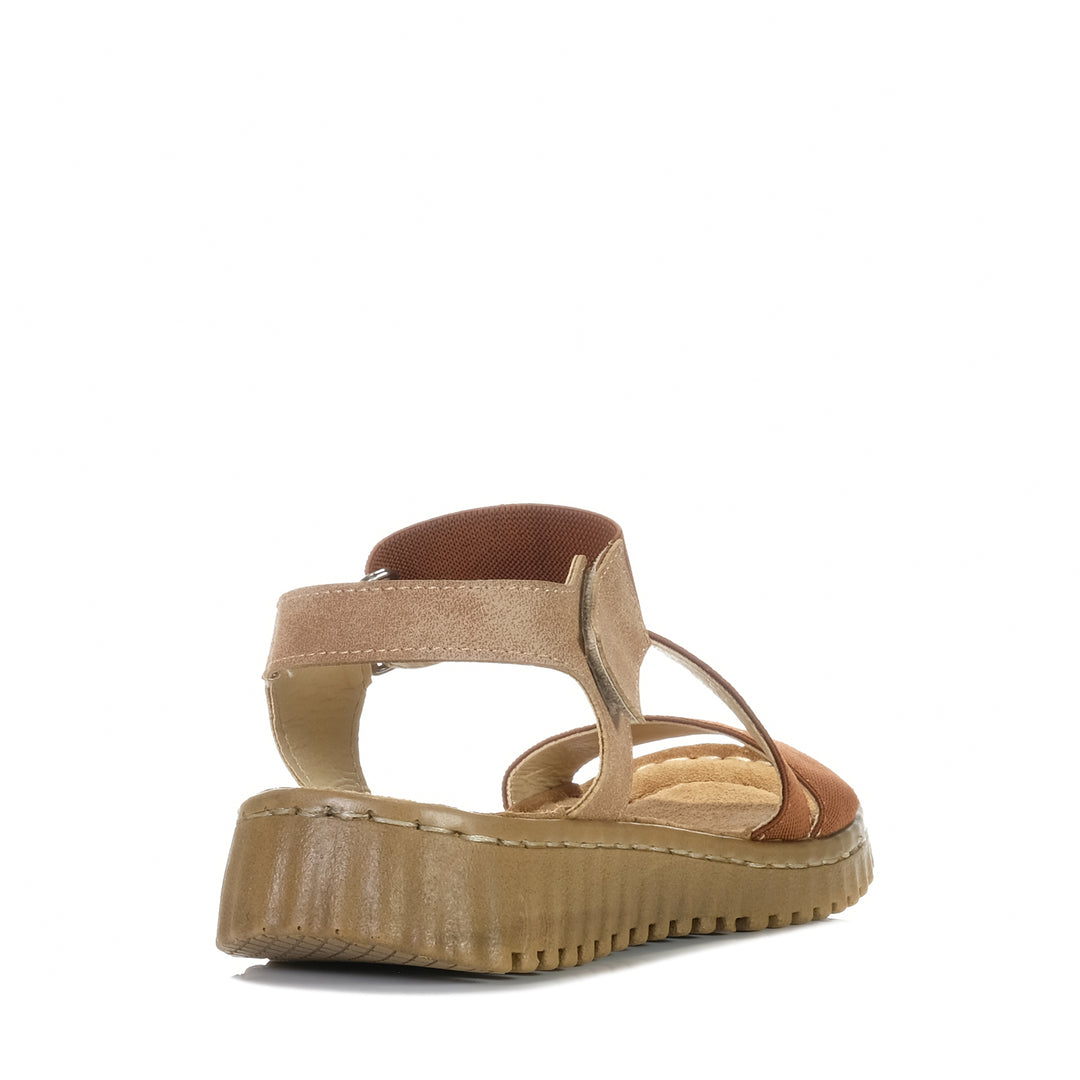 Carlaverde CV755 Tan, brown, carlaverde, flats, sandals, womens