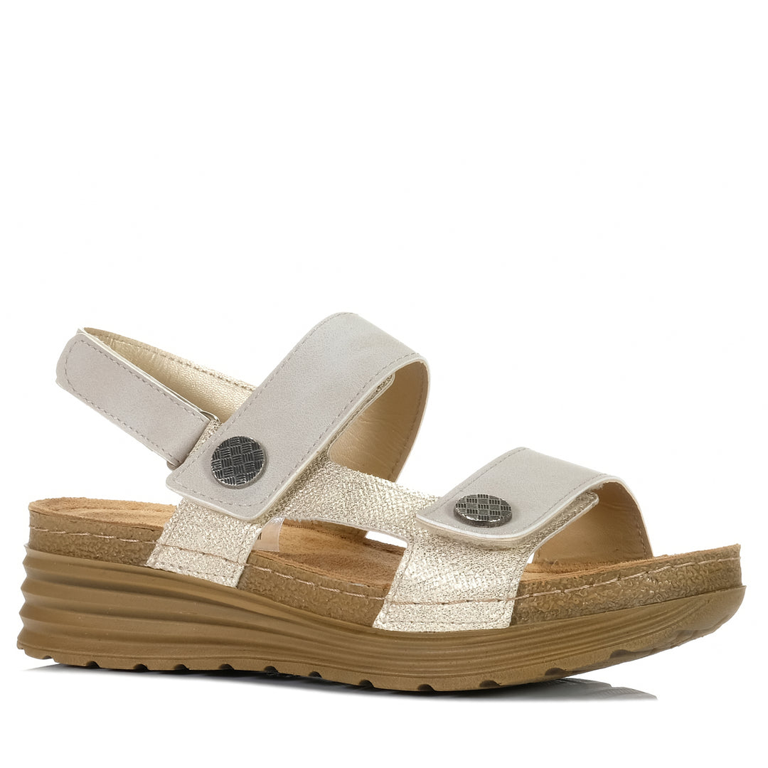 Carlaverde CV757 Beige, 36 EU, 37 EU, 38 EU, 39 EU, 40 EU, 41 EU, 42 EU, carlaverde, flats, sandals, taupe, womens