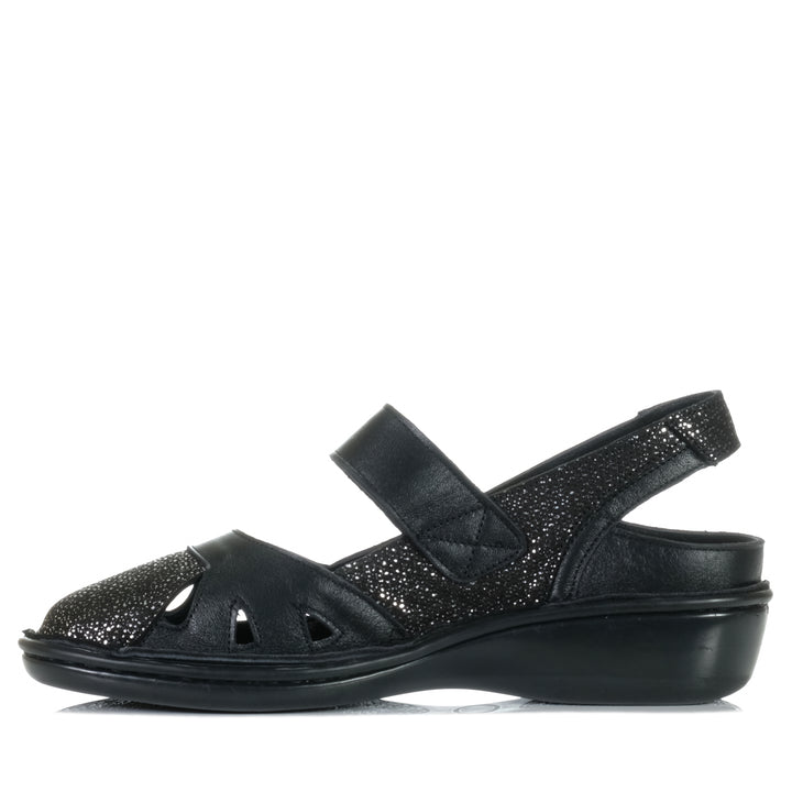 Cassini Magnolia Black Mix, 37 EU, 38 EU, 39 EU, 40 EU, 41 EU, 42 EU, black, Cassini, flats, shoes, womens