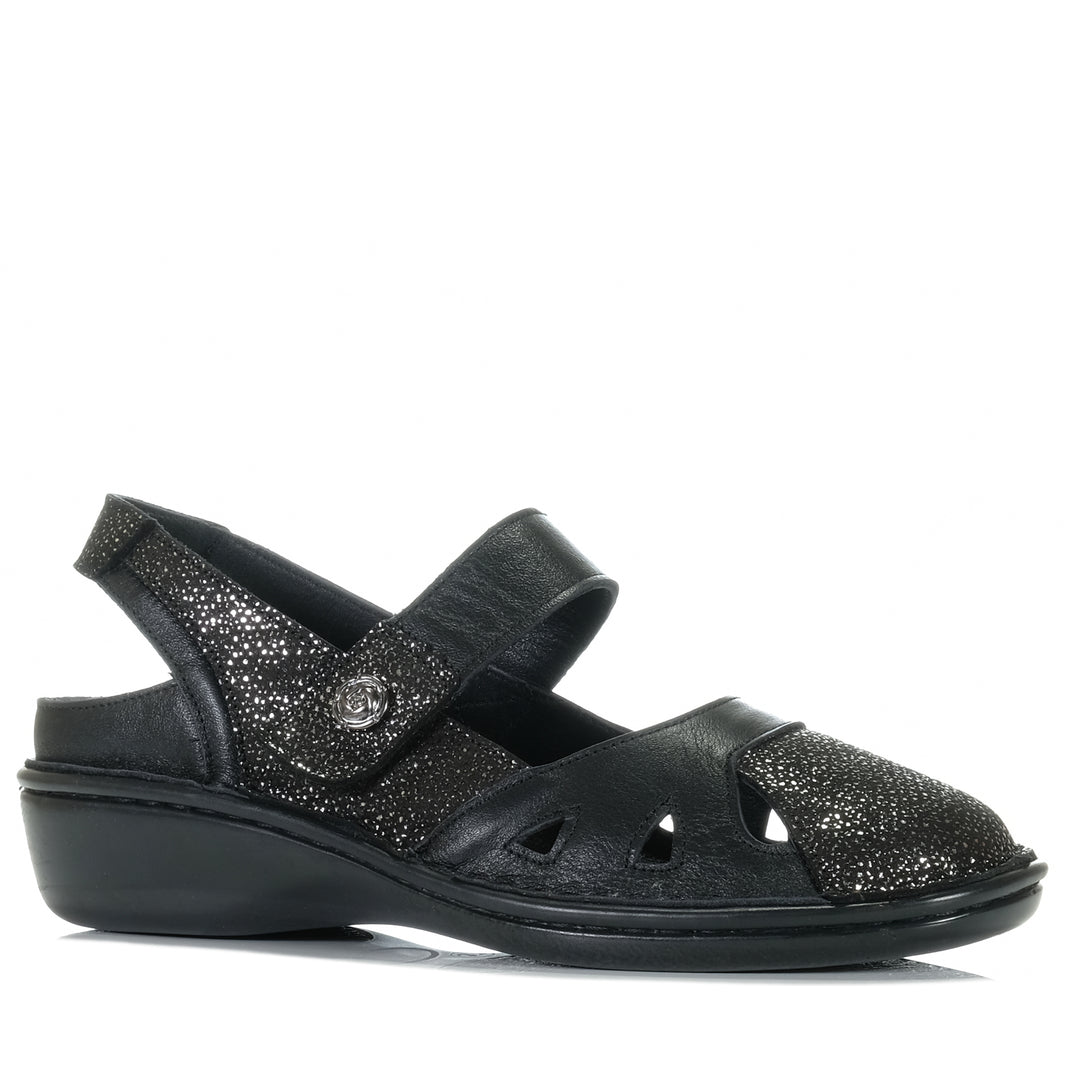 Cassini Magnolia Black Mix, 37 EU, 38 EU, 39 EU, 40 EU, 41 EU, 42 EU, black, Cassini, flats, shoes, womens