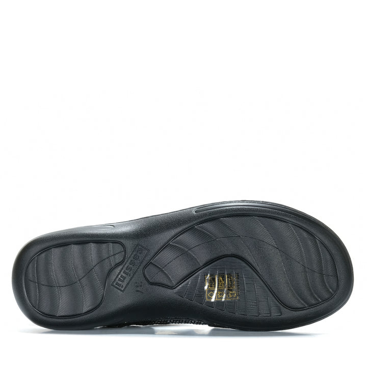 Cassini Mando Black Snake Womens Sandals
