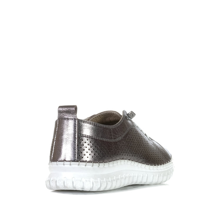 Cassini Mayday Pewter, 37 EU, 38 EU, 39 EU, 40 EU, 41 EU, 42 EU, Cassini, flats, low-tops, metallic, shoes, sneakers, womens