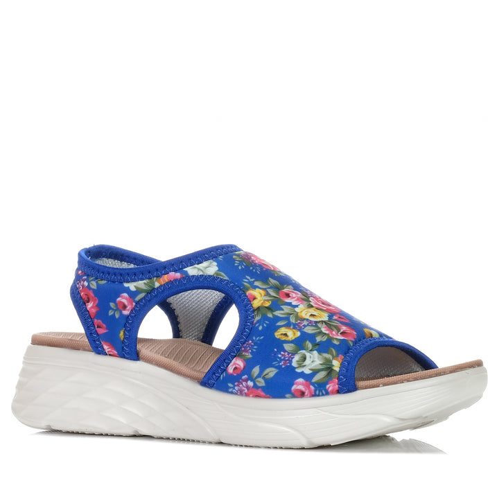 Cassini Mazin Blue Rose, 37 EU, 38 EU, 39 EU, 40 EU, 41 EU, 42 EU, Cassini, flats, multi, sandals, womens