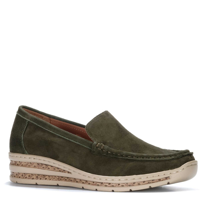 Cassini Mela Olive Suede Womens Shoes