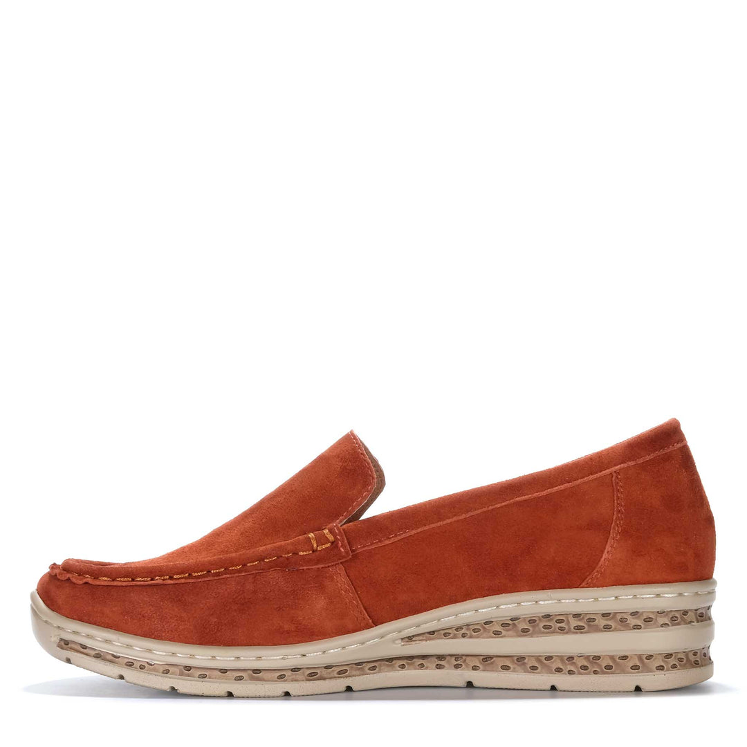 Cassini Mela Rust Suede Womens Shoes