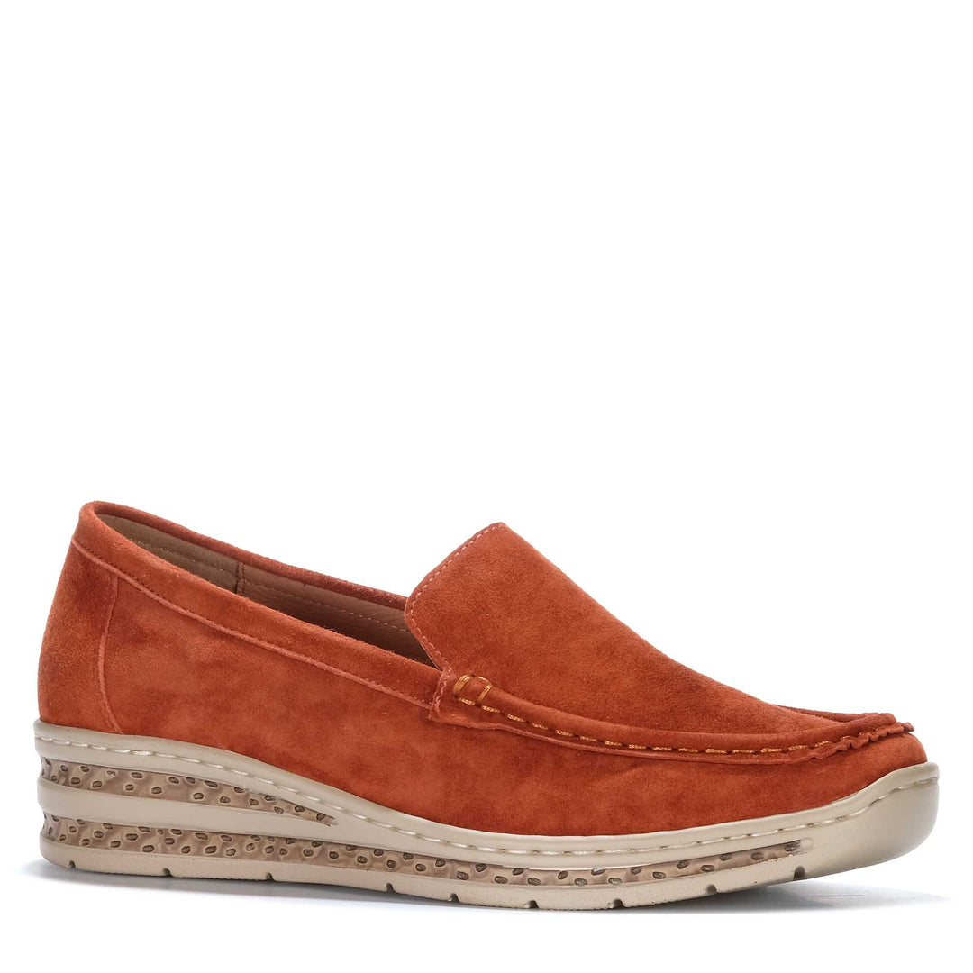 Cassini Mela Rust Suede Womens Shoes