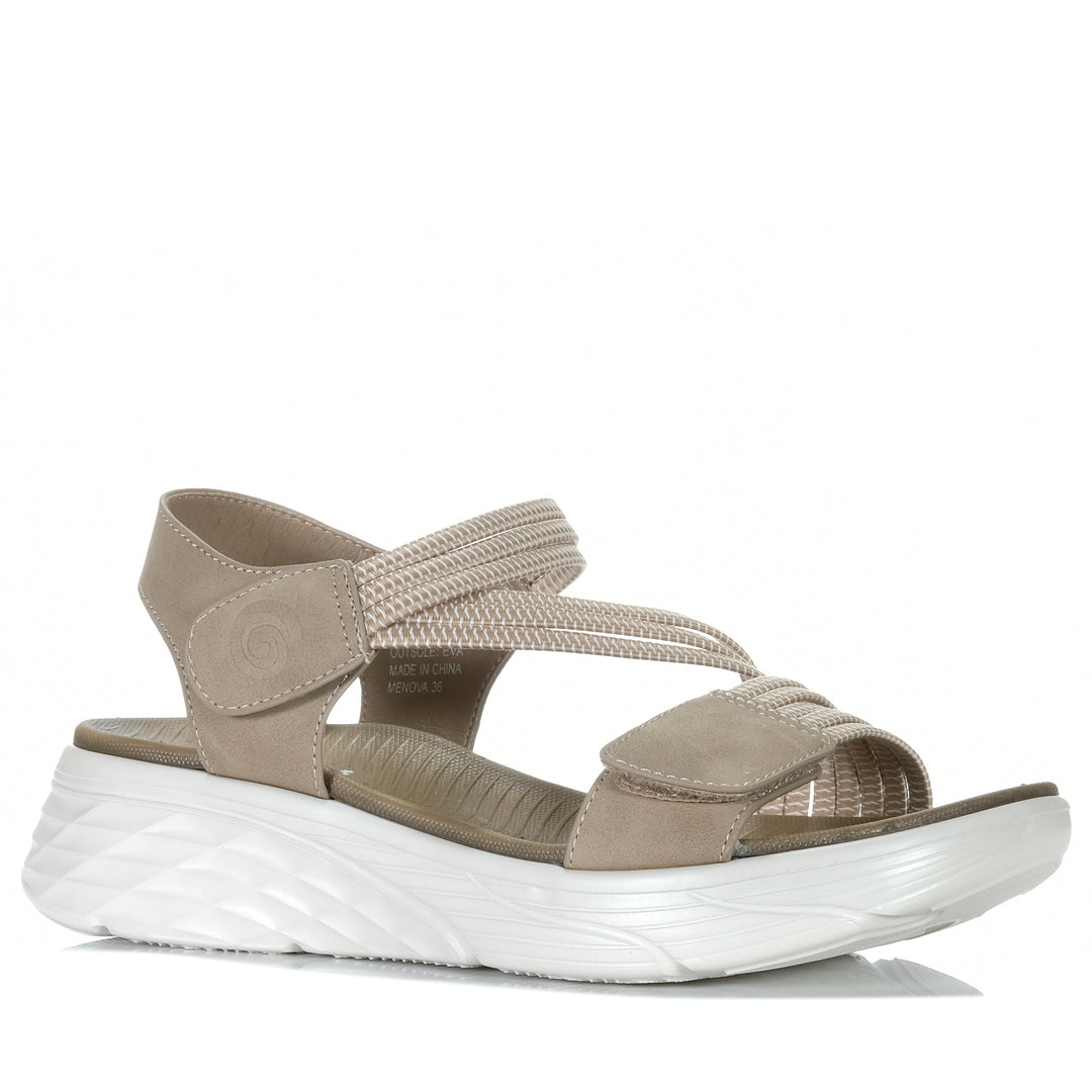 Cassini Menova Khaki Womens Sandals