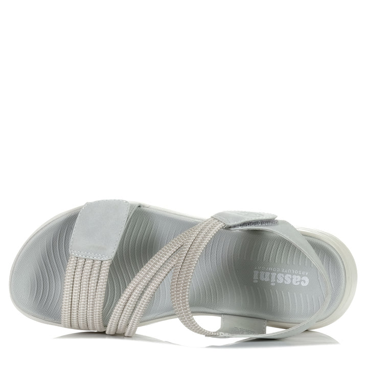 Cassini Menova Light Grey, 36 EU, 37 EU, 38 EU, 39 EU, 40 EU, 41 EU, 42 EU, Cassini, flats, grey, sandals, womens