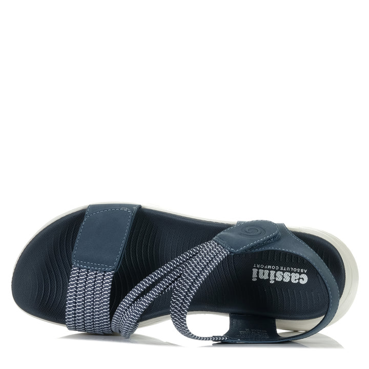 Cassini Menova Navy, 36 EU, 37 EU, 38 EU, 39 EU, 40 EU, 41 EU, 42 EU, blue, Cassini, flats, sandals, womens