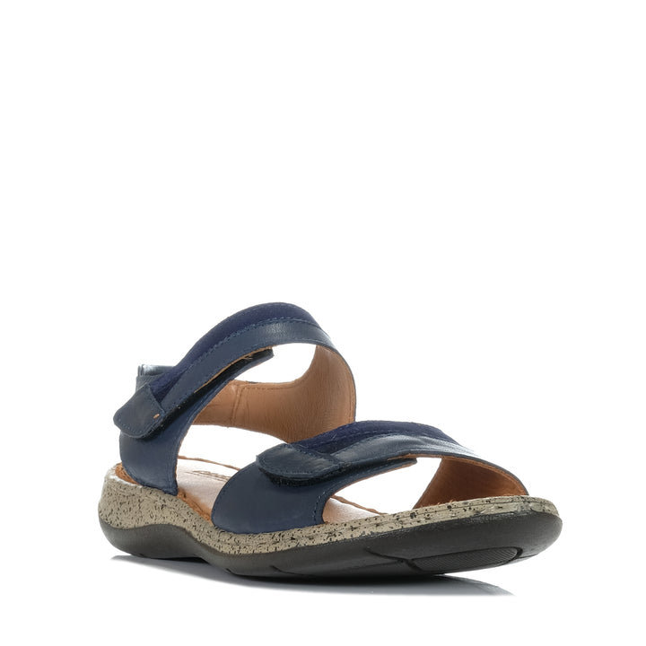 Cassini Meteor Navy Mix, blue, cassini, flats, sandals, womens