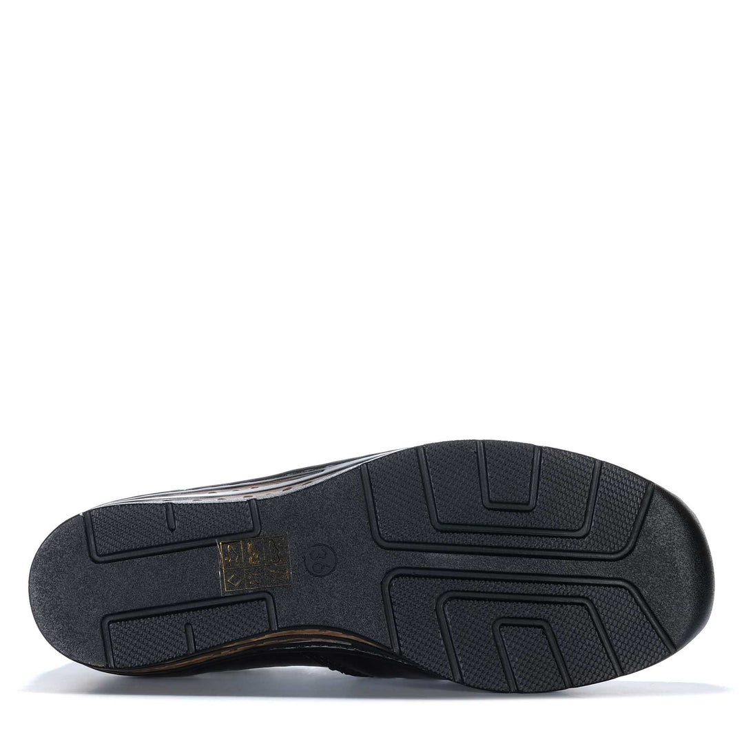 Cassini Mika Black/Tan Womens Shoes