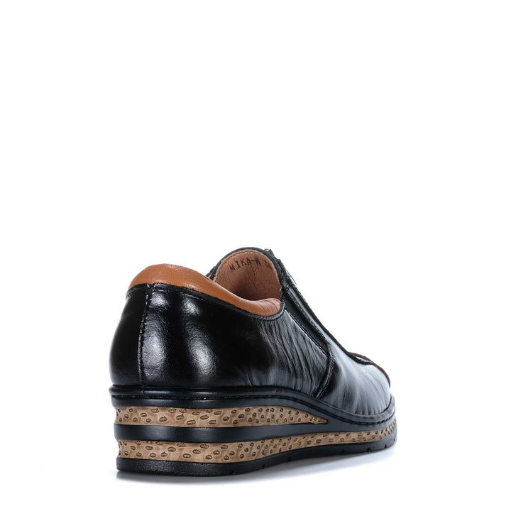 Cassini Mika Black/Tan Womens Shoes