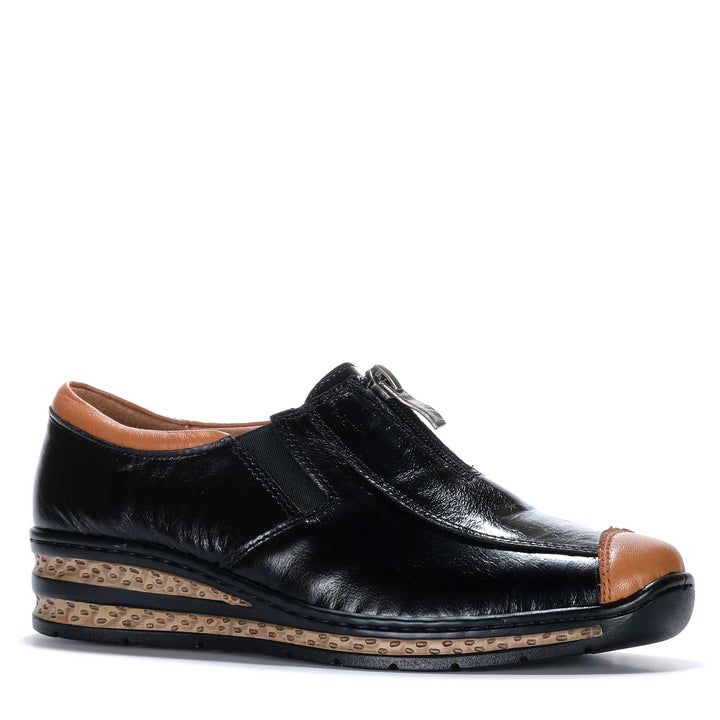 Cassini Mika Black/Tan Womens Shoes