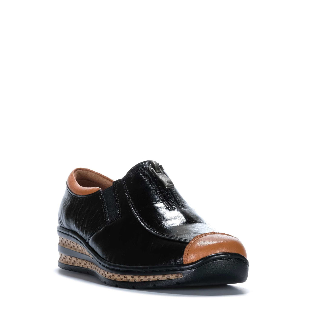 Cassini Mika Black/Tan Womens Shoes