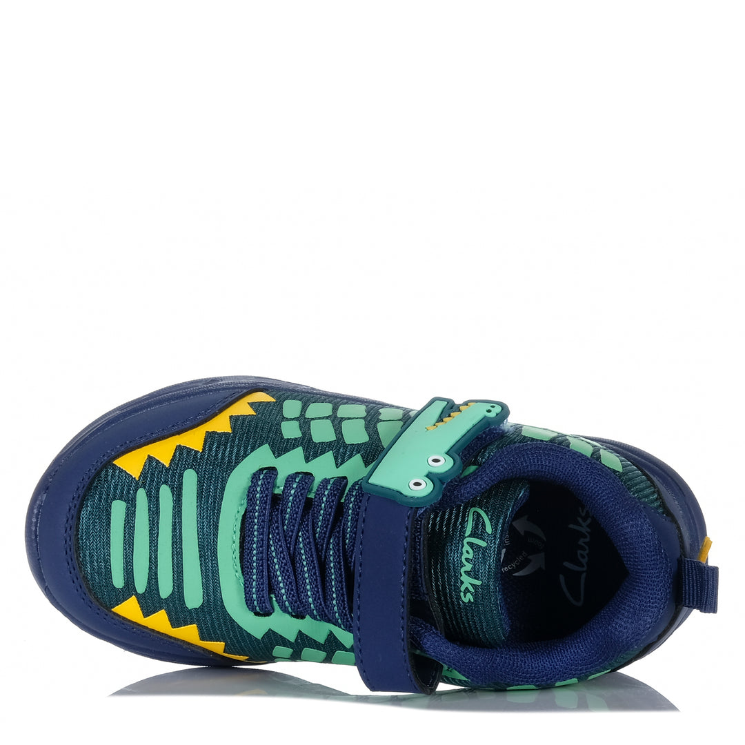 Clarks Alfie Navy Multi Youth Shoes