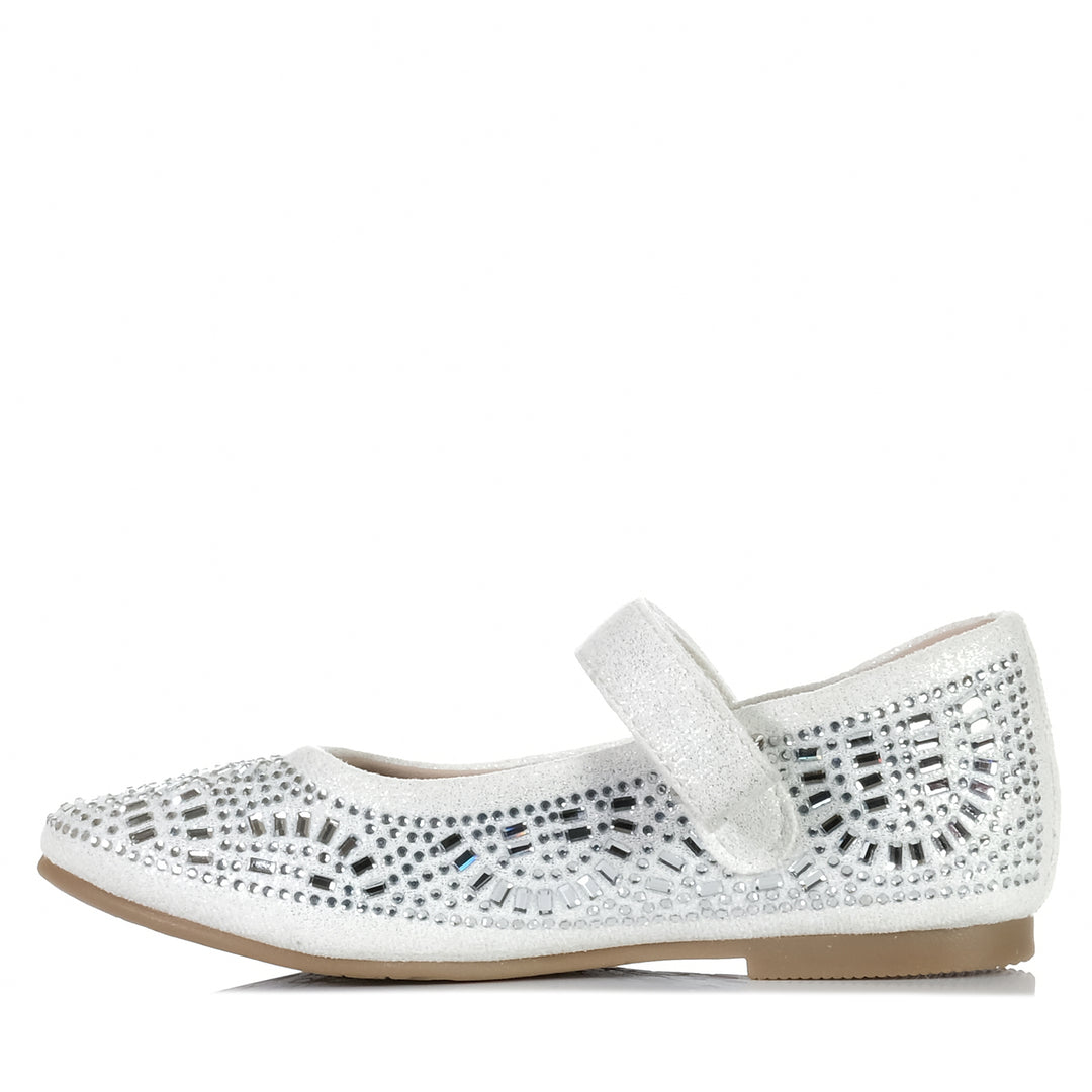 Clarks Aurora II White/Shimmer Multi, Youth