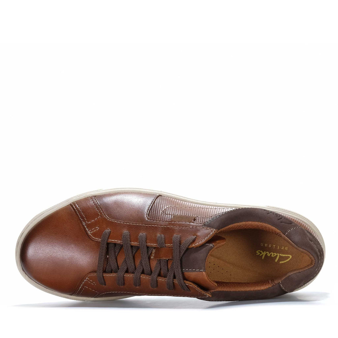 Clarks Mapstone Lace Tan Mens Shoes