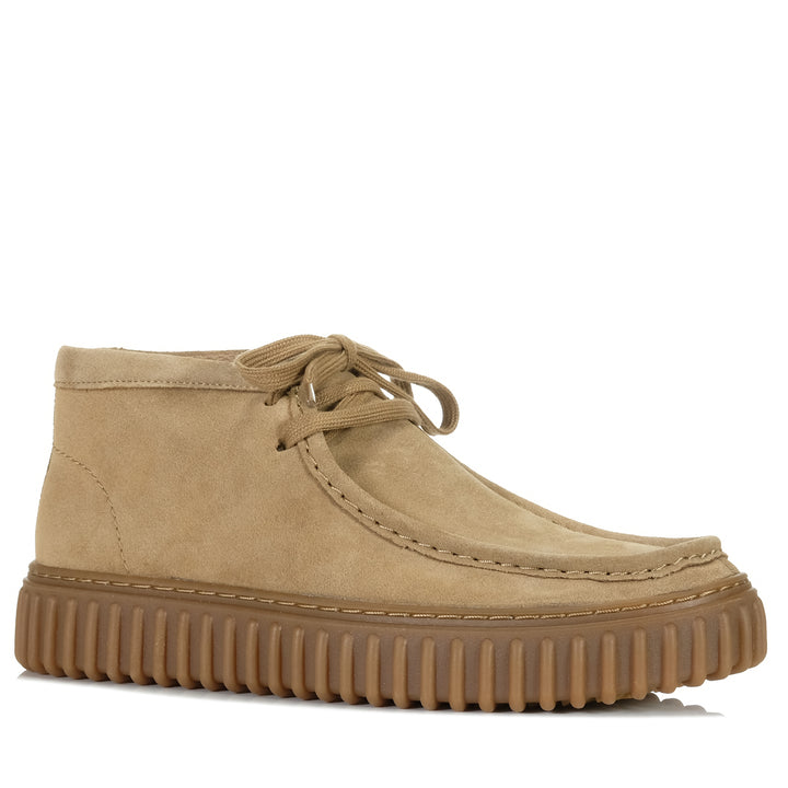 Clarks Torhill Hi Dark Sand Suede, Mens