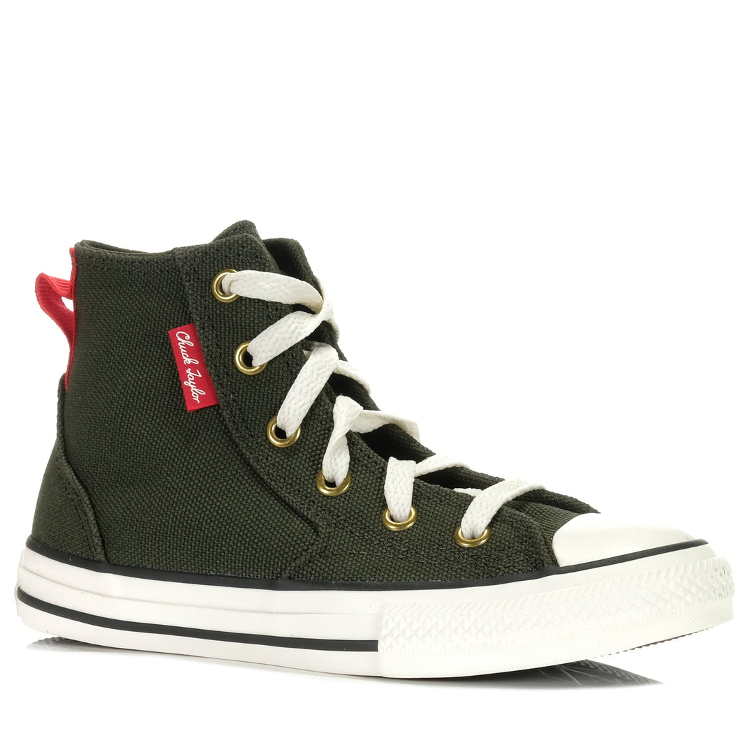 Converse CT Kid MFG Craft Remastered Hi Forest Shelter, 1 US, 13 US, 2 US, 3 US, boots, Converse, green, kids, youth