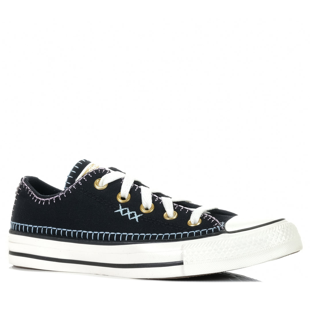 Converse Chuck Taylor Crafted Stitching Low Black, 10 US, 11 US, 6 US, 7 US, 8 US, 9 US, black, Converse, flats, low-tops, shoes, sneakers, womens