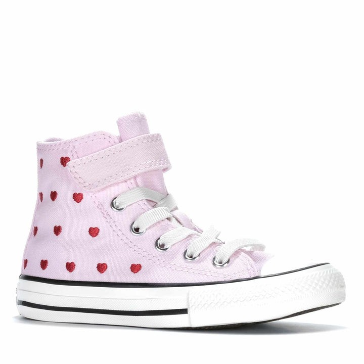 Converse Chuck Taylor Easy On Hearts & Roses High Pink Youth Sneakers