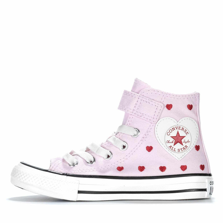 Converse Chuck Taylor Easy On Hearts & Roses High Pink Youth Sneakers