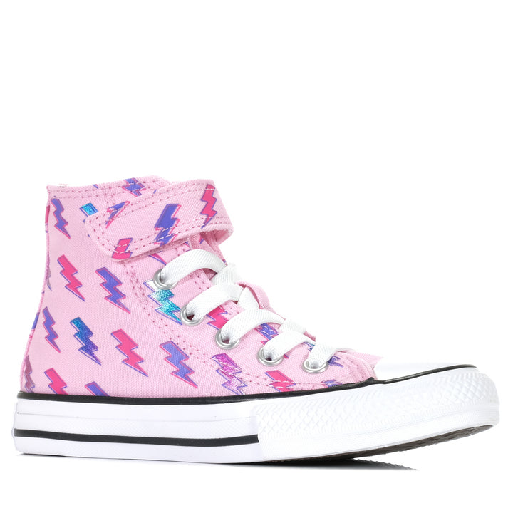 Converse Chuck Taylor Electric Bolt Hi Tongue Tied, 1 US, 11 US, 12 US, 13 US, 2 US, 3 US, boots, Converse, kids, pink, youth