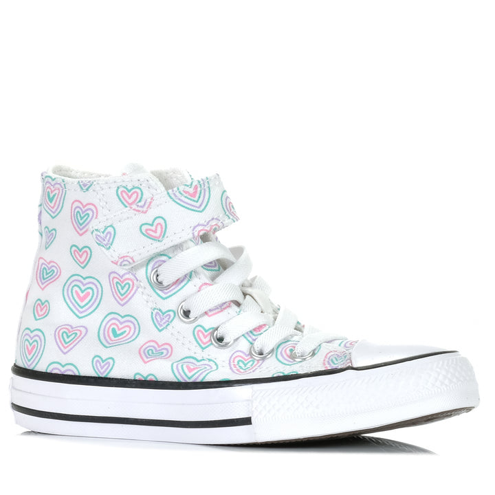 Converse Chuck Taylor Hearts Easy On Hi White/Oops Pink, Youth