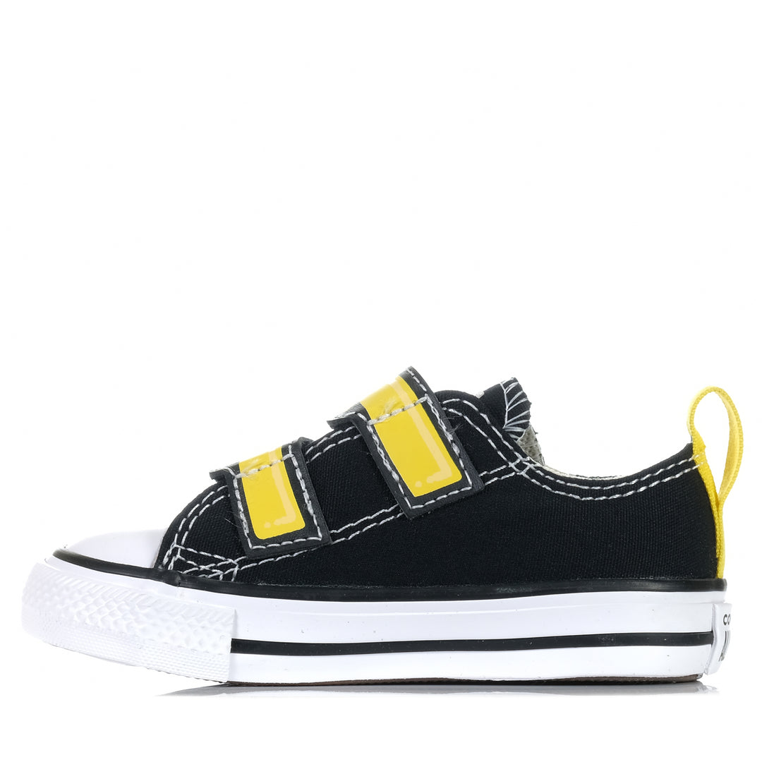 Converse Chuck Taylor Infant Electric Bolt Low Black, 10 US, 5 US, 6 US, 7 US, 8 US, 9 US, black, Converse, kids, shoes, toddler