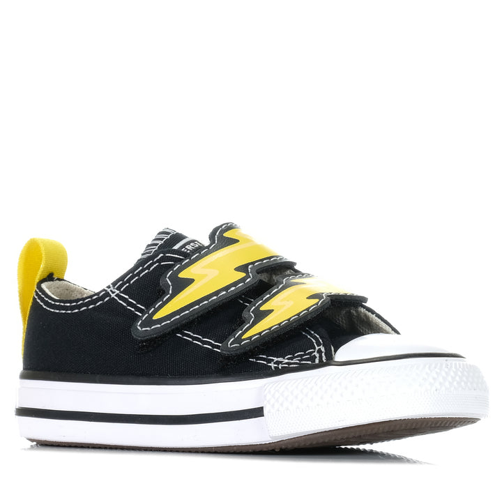 Converse Chuck Taylor Infant Electric Bolt Low Black, 10 US, 5 US, 6 US, 7 US, 8 US, 9 US, black, Converse, kids, shoes, toddler