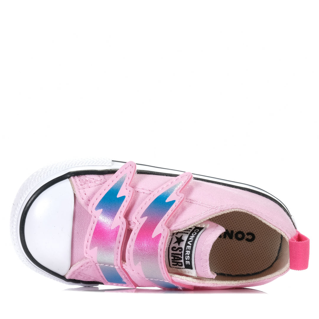 Converse Chuck Taylor Infant Electric Bolt Low Tongue Tied, 10 US, 5 US, 6 US, 7 US, 8 US, 9 US, Converse, kids, pink, shoes, toddler